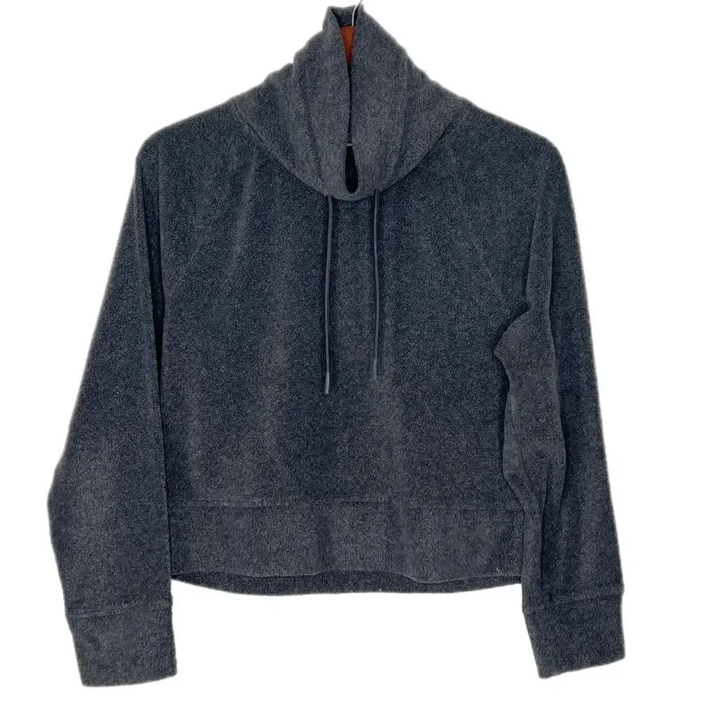 Old Navy Funnel Neck Cropped Microfleece Sweatshirt - Picture 2 of 6